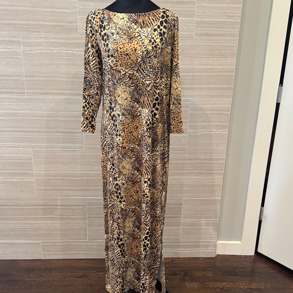 Lilly Pulitzer Animal Print Long Sleeve Dress
